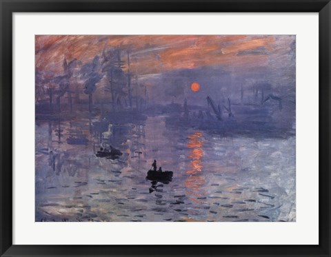 Framed Impression, Sunrise, c.1872 (blue) Print