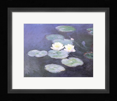 Framed Nymphaeas Effet du Soir Print