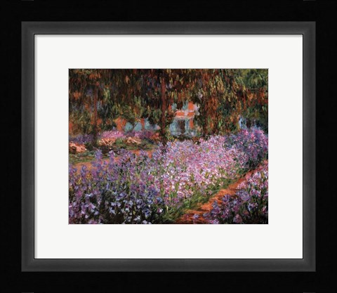 Framed Artist's Garden at Giverny, c.1900 Print