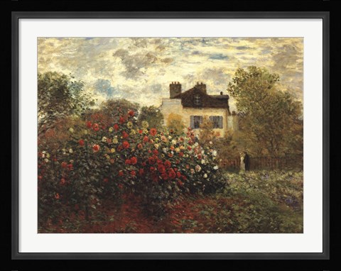 Framed Artist's Garden in Argenteuil Print