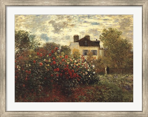 Framed Artist&#39;s Garden in Argenteuil Print