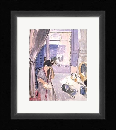 Framed Woman Reading at a Dressing Table, late 1919 Print