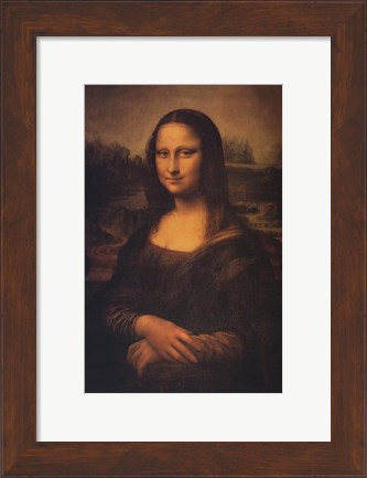 Framed Mona Lisa, c.1507 Print