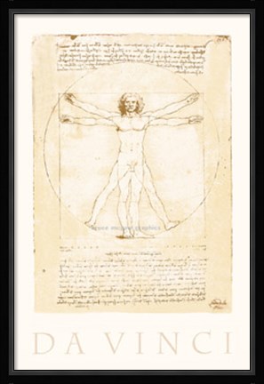 Framed Vitruvian Man Print
