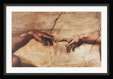 Framed Creation of Adam (detail) Print