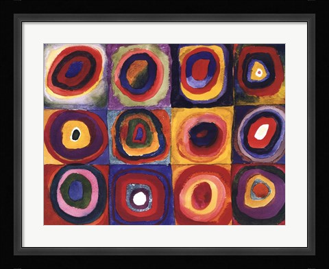 Framed Farbstudie Quadrate, c.1913 Print