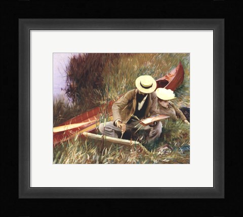 Framed Out-of-Doors Study (formerly known as Paul Helleu Sketching with His Wife) Print