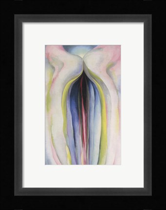 Framed Gray Line with Black, Blue, and Yellow, 1923 Print