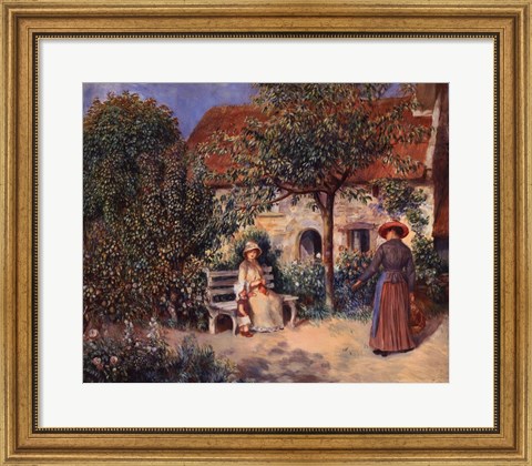 Framed Garden Scene in Brittany, c. 1886 Print
