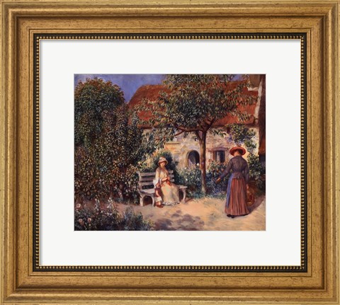 Framed Garden Scene in Brittany, c. 1886 Print