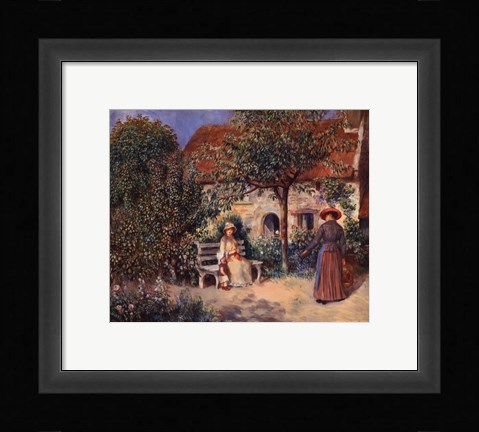 Framed Garden Scene in Brittany, c. 1886 Print