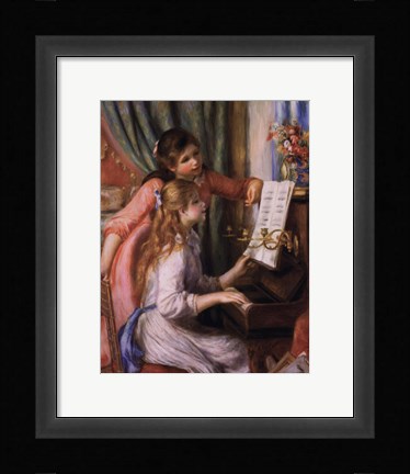 Framed Two Young Girls at the Piano Print
