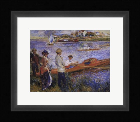 Framed Oarsmen at Chatou Print