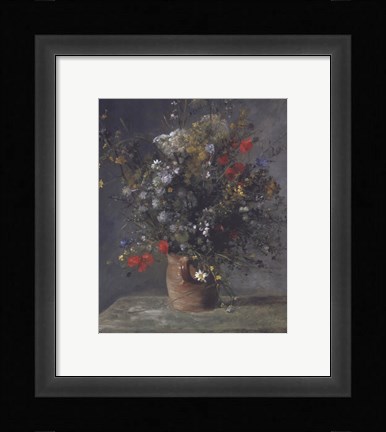 Framed Flowers in a Vase, c. 1866 Print