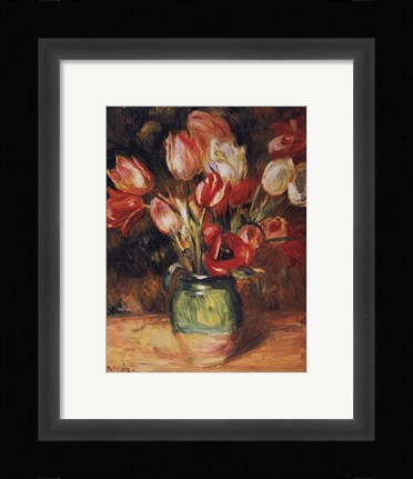 Framed Tulips in a Vase Print