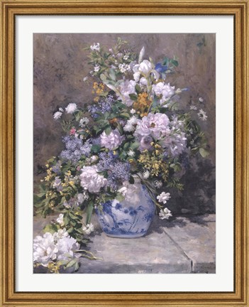 Framed Spring Bouquet, 1866 Print