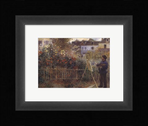 Framed Monet Painting in the Garden at Argenteuil, 1873 Print