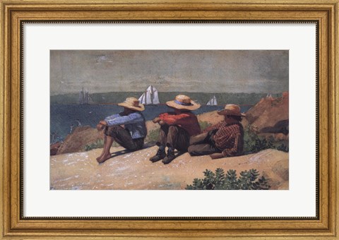Framed On the Beach, 1875 Print