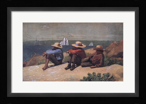 Framed On the Beach, 1875 Print