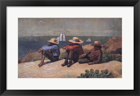Framed On the Beach, 1875 Print
