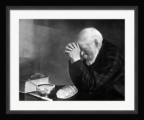 Framed Grace Old Man Praying Print