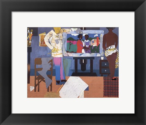 Framed Profile/Part II, The Thirties: Artist with Painting and Model, 1981 Print