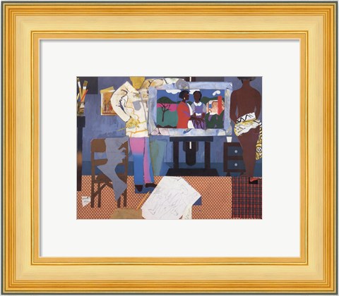 Framed Profile/Part II, The Thirties: Artist with Painting and Model, 1981 Print