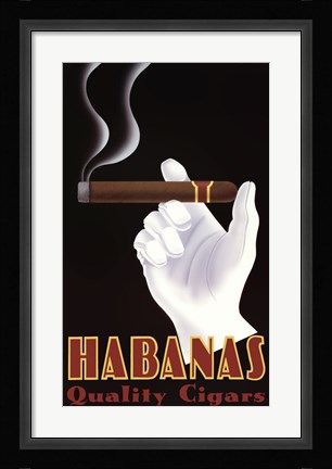 Framed Habanas Quality Cigars Print