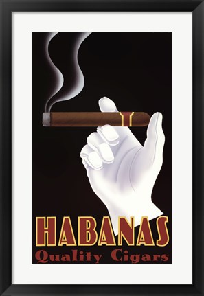 Framed Habanas Quality Cigars Print