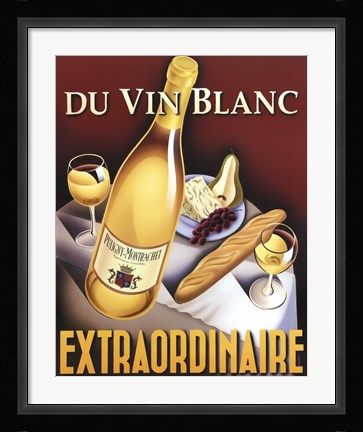 Framed Du Vin Blanc Extraordinaire Print
