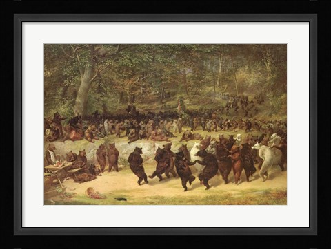 Framed Bear Dance, c.1870 Print