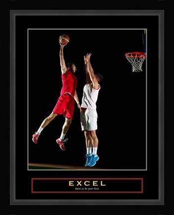 Framed Excel - Basketball Print