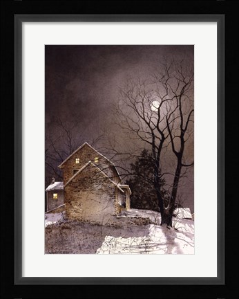 Framed Working Late Print