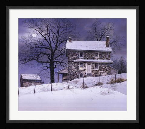 Framed One Candle Print