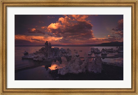 Framed Tufas in Mono Lake, California Print