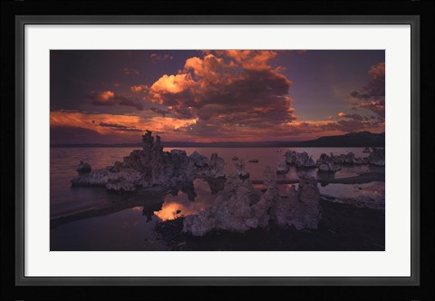Framed Tufas in Mono Lake, California Print
