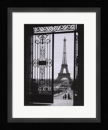 Framed Eiffel Tower from the Trocadero Print