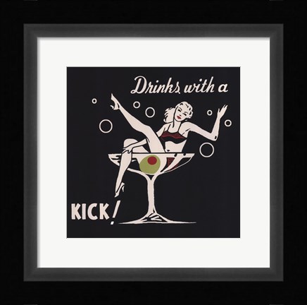 Framed Drinks with a Kick Print