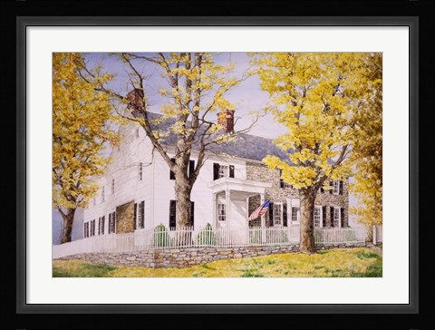 Framed Picket Fence Print