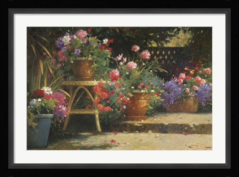 Framed Potted Flowers Print