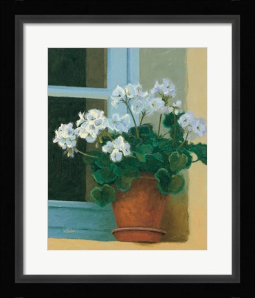 Framed Creancey Geraniums II Print