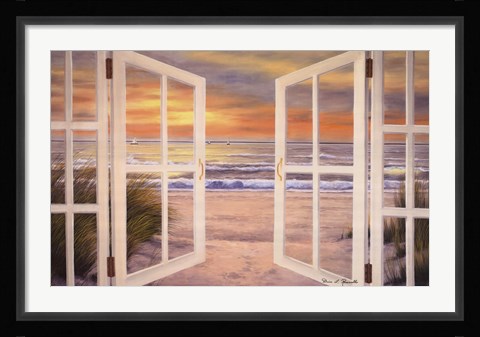 Framed Sunset Beach Print