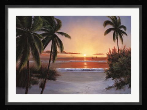 Framed Sunset Sail Print