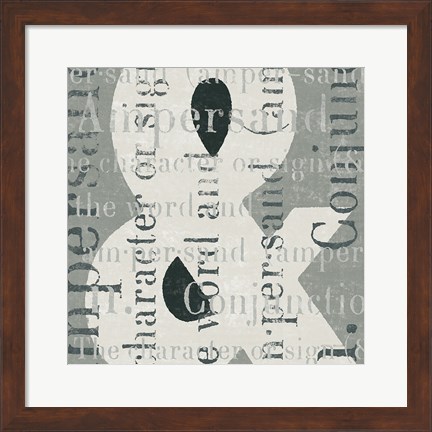 Framed Punctuated Text II Print