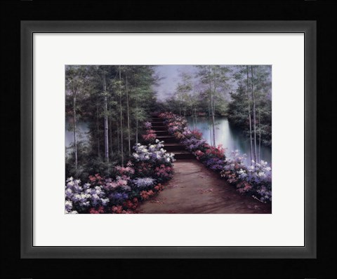Framed Bridge of Flowers Print