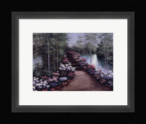 Framed Bridge of Flowers Print