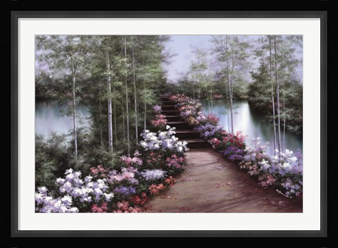 Framed Bridge of Flowers Print