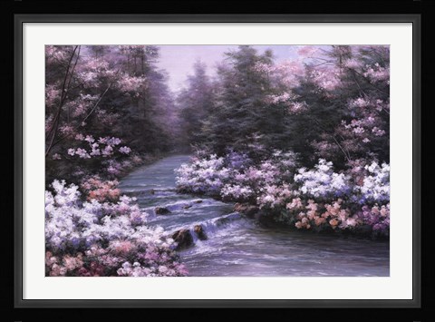 Framed River Cascade Print