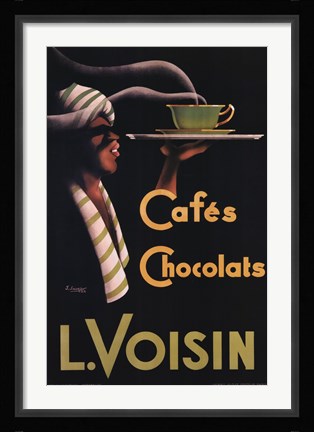 Framed L. Voisin Cafes &amp; Chocolats, 1935 Print