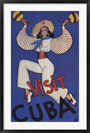 Framed Visit Cuba Print